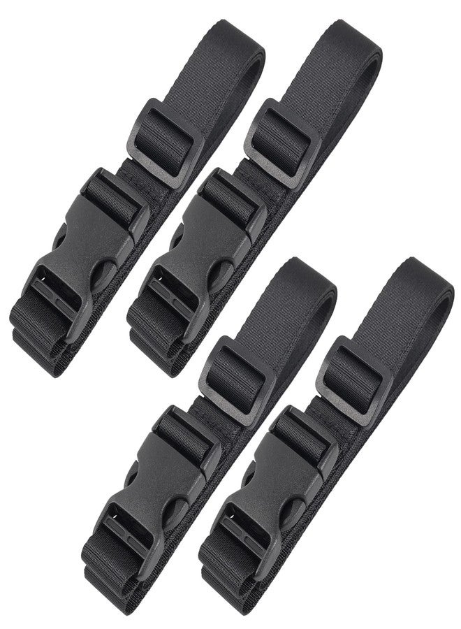 Vigorport Utility Straps with Quick Release Buckle,Nylon Backpack Accessory Sleeping Bag Strap,1"*48" Adjustable for Hiking,Travel,Outdoor Sports-4 Pack(Black) - Image 2