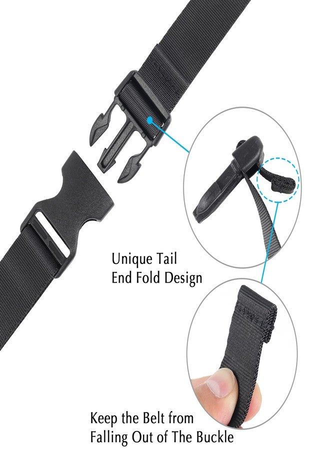 Vigorport Utility Straps with Quick Release Buckle,Nylon Backpack Accessory Sleeping Bag Strap,1"*48" Adjustable for Hiking,Travel,Outdoor Sports-4 Pack(Black) - Image 4