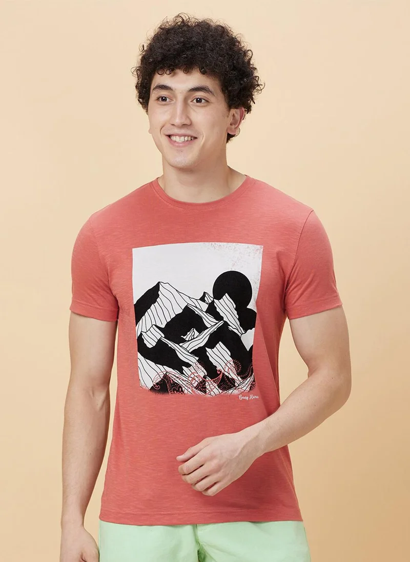 Being Human Graphic Printed Round Neck Short Sleeves T-shirt