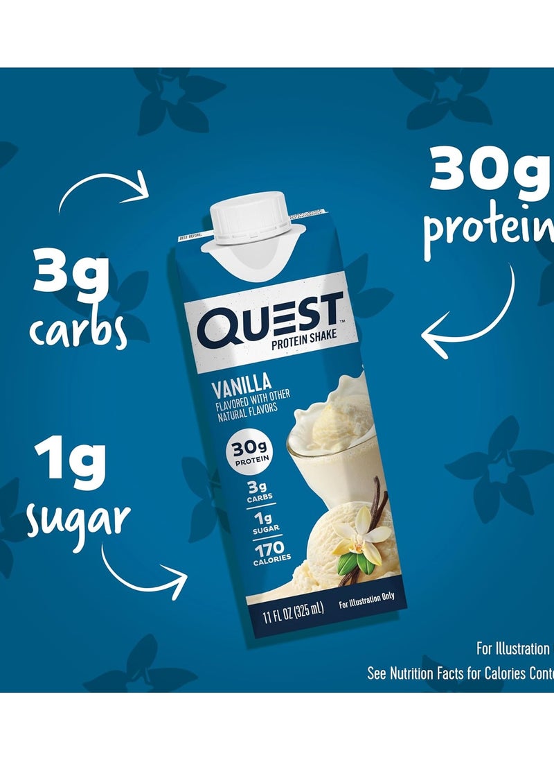 Quest Protein Shake Vanilla Flavor 325ml Pack of 12 - pzsku/Z6EAA2F16EDFF07D9ACDAZ/45/_/1715698371/514bea9a-e8b9-43dd-b3bf-873b571eecea