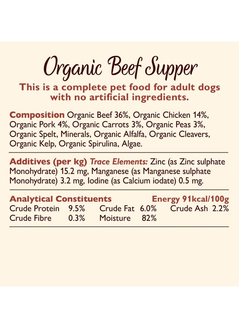 Lily's Kitchen - Organic Beef Supper Wet Dog Food With Carrots and Peas 150g - Image 1