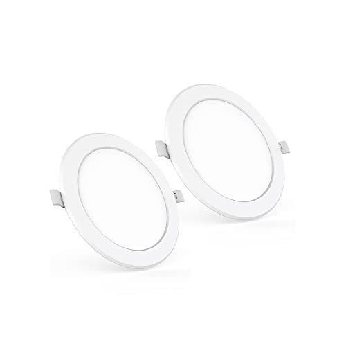 Polycab 18W LED Panel Light Scintillate Edge Slim Round Smart Offers Bright Lumination Long Lifespan No Harmful Radiation (Warm White, 3000K, 2 PCS, Cut Out: 7.79 inches) - Image 1
