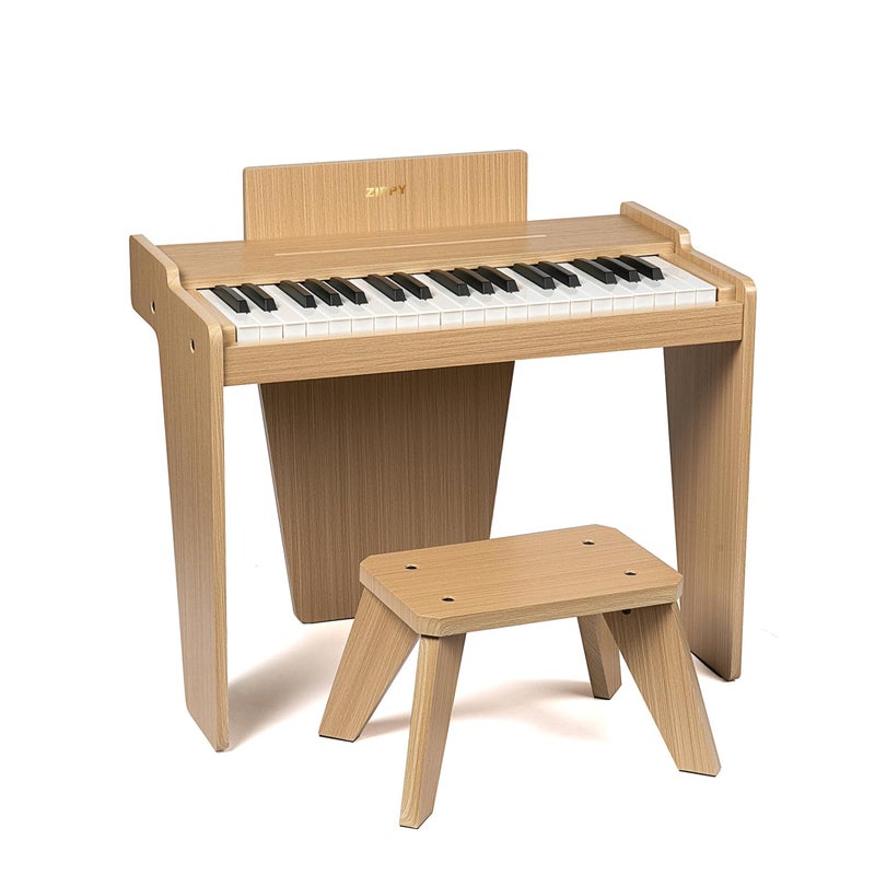 ZIPPY Kids Piano Keyboard, 37 Keys Digital Piano for Kids, Music Educational Instrument Toy, Wood Piano for 3+ Girls and Boys (Oak Basic) - Image 1