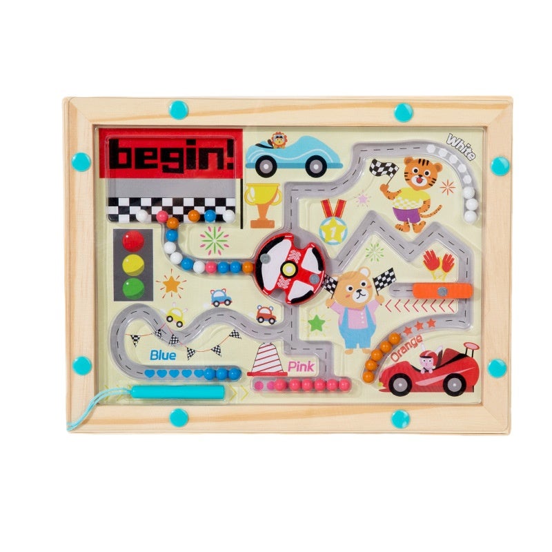 Magnetic Bead Maze: Wooden Montessori Toy - Colorful Counting & Color Sorting Game for Toddlers & Early Learning Kids

### ：
1. ：Magnetic Bead Maze、Montessori Toy、Counting Game（）
2. ：Montessori-inspir - Image 1