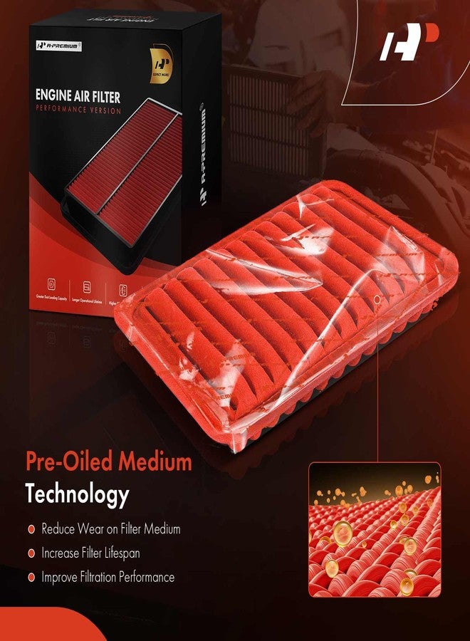 A-Premium High-performance, Pre-oiled Engine Air Filter Compatible with Toyota Corolla 2009-2019, Matrix 2009-2014, Corolla iM 2017-2018, Yaris 2006-2018 & Scion xD 2008-2014, iM 2016 & Pontiac Vibe - Image 4
