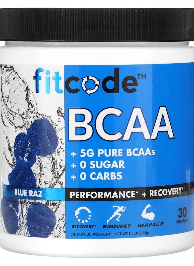 fitcode BCAA Blue Raz 8.5 oz (240 g) 