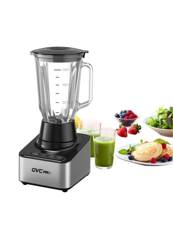 gvc pro 2-In-1 Blender With Stainless Steel Blads And Glass Jar/Coffee Grinder 1.5 L 600 W GVCBL-599 Steel - Image 2
