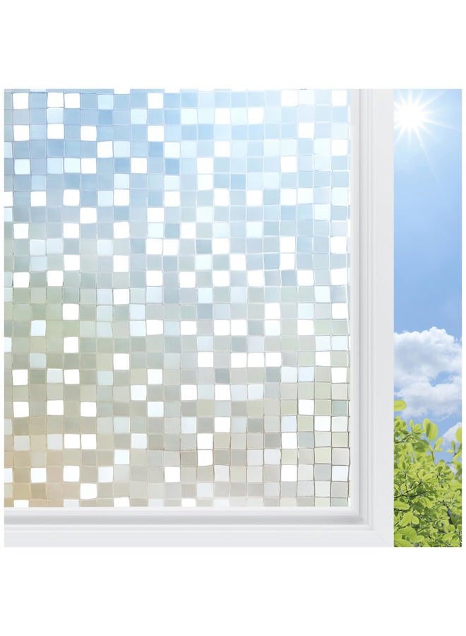 Rabbitgoo 3D No Glue Static Privacy Window Decorative Glass Mosaic Film -35.4in. x 78.7in. (90 x 200cm) - Image 1