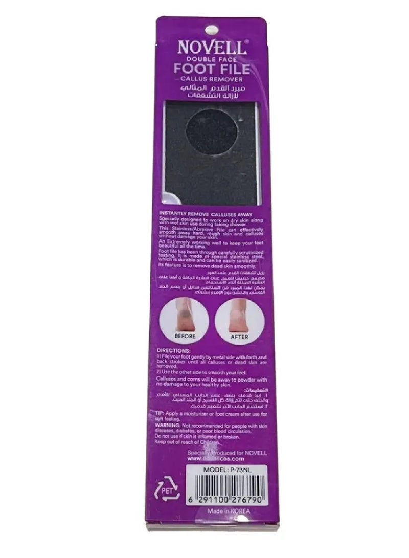 Novell Stainless Steel & Sand Paper Combi Double Face Foot file Callus Remover 250mm - Image 2