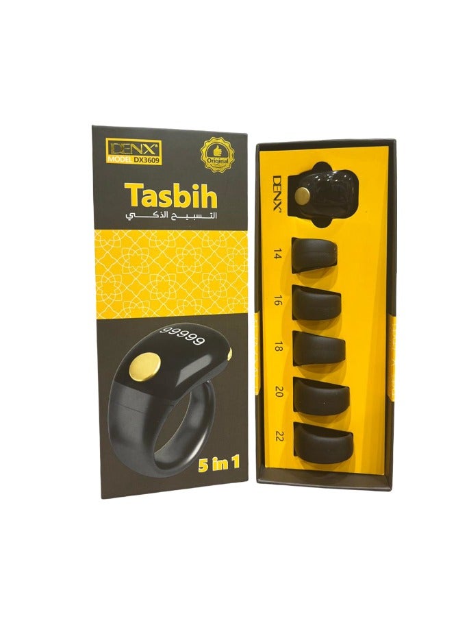 Tasbeeh DX3609 Smart Tasbih Ring – Smart Digital Counter up to 99,999 – OLED Display – 5 Prayer Reminder – 3-7 Day Battery Life – IP67 Water Resistant – Available in Multiple Sizes  - Image 2