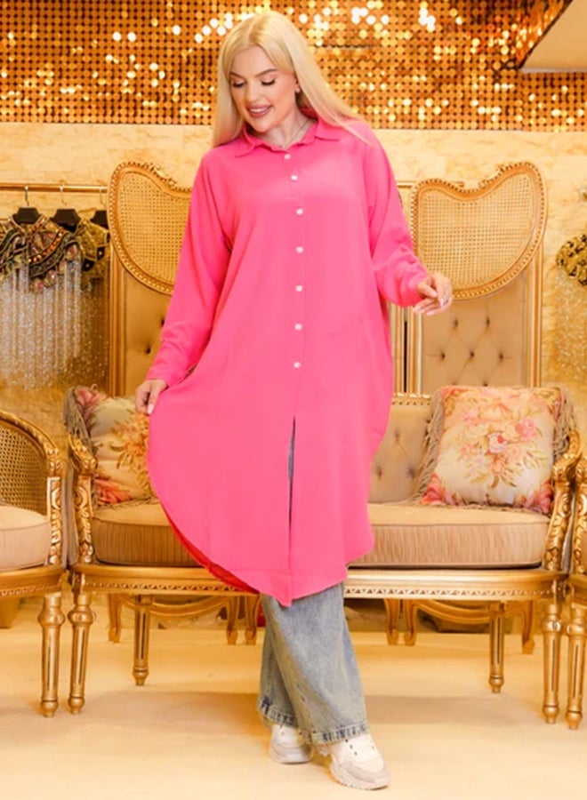 Zmurud Crepe Blouse -Plain  - Image 4