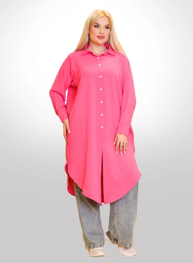 Zmurud Crepe Blouse -Plain  - Image 1