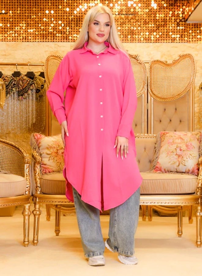 Zmurud Crepe Blouse -Plain  - Image 5