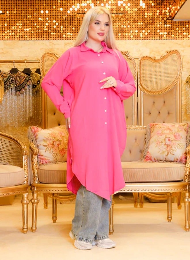 Zmurud Crepe Blouse -Plain  - Image 2