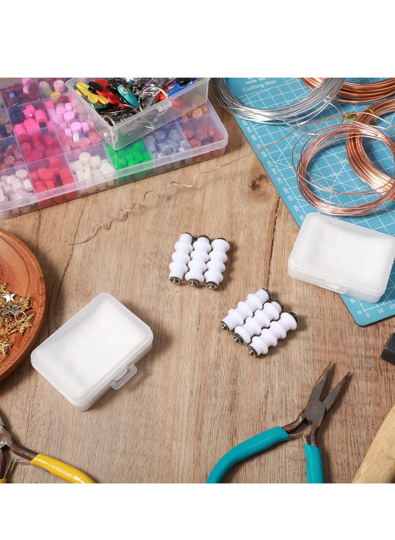 SYOSI 2 Pieces Nylon Wire Straightener, Jewelry Wire Straightener Wire Floral Wire Straightener Wrapping Tools for Jewelry Making DIY Crafts Aluminum Wire Craft Line Straightening, 3 Rollers - Image 5