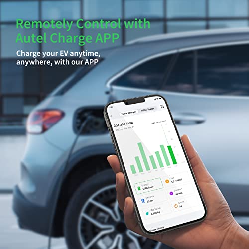 Autel MaxiCharger Home Electric Vehicle (EV) Charger, up to 50 Amp, 240V, Level 2 WiFi and Bluetooth Enabled EVSE, Hardwired, Indoor/Outdoor, 25-Foot Cable with Separate Holster, Silver - Image 4