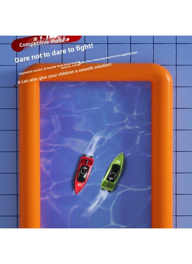 Generic - Remote Control Boat High Speed Boat Mini Water Electric Rechargeable Waterproof Yacht Kids Boys Toy Birthday Gift-Color:Red + Blue Battle Double Flying Boat-Specifications:Official Standard - Image 1
