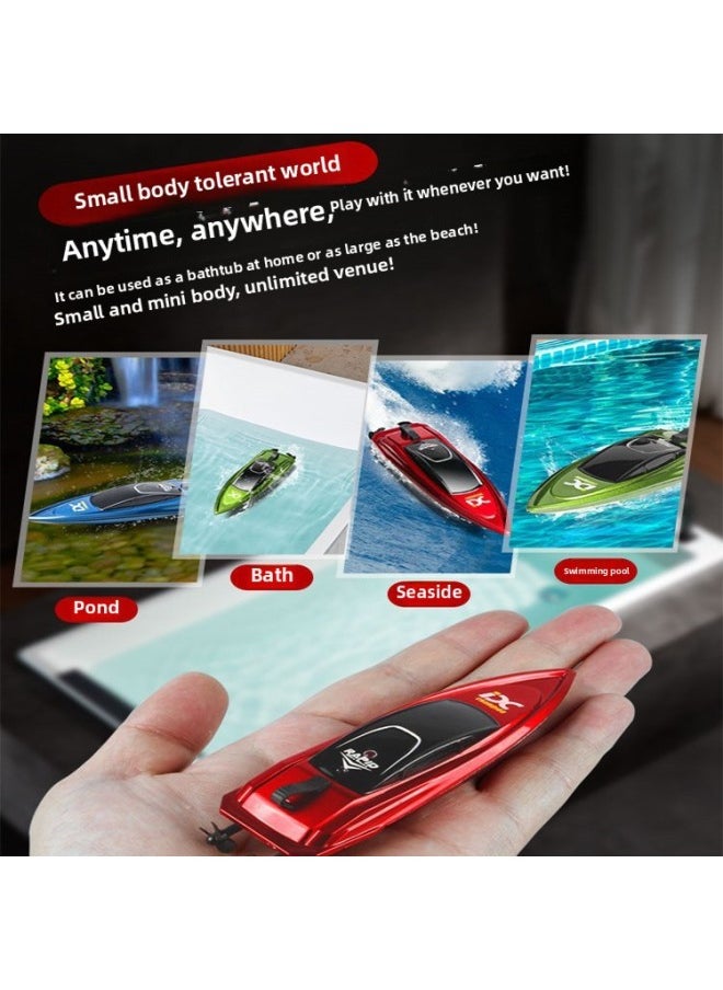 Generic - Remote Control Boat High Speed Boat Mini Water Electric Rechargeable Waterproof Yacht Kids Boys Toy Birthday Gift-Color:Red + Blue Battle Double Flying Boat-Specifications:Official Standard - Image 1