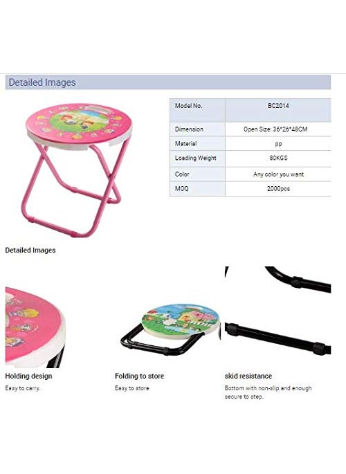 HOMIES INTERNATIONAL HOMIES INTERNATIONAL Cartoon printed, Tortoise Shape, Folding Stool Chair for Playrooms, Schools, Daycares and Home (Multicolour, 11x11inches)  - Image 3