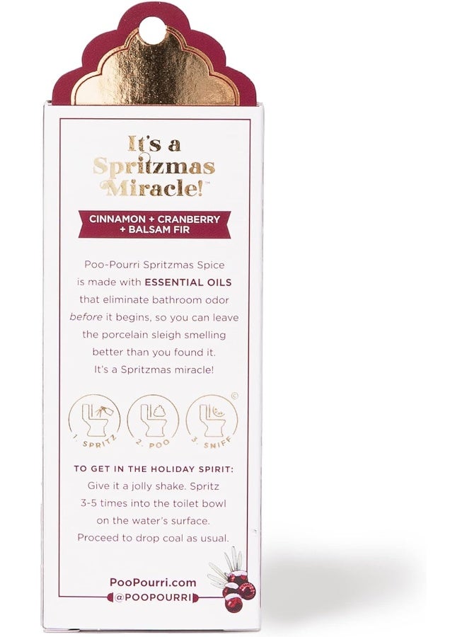 Poo-Pourri Toilet Spray, Spritzmas Spice, Cinnamon + Cranberry + Balsam Fir, 2 Fl Oz (BB10051) - Image 5