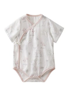 SEEDNUR Infant Baby Unisex Jumpsuits with Button Short Sleeve 70%Viscose（From Bamboo）30%Cotton Marine Benthos Style Size 0-3 and 3-6 Month Old Babies  - Image 1