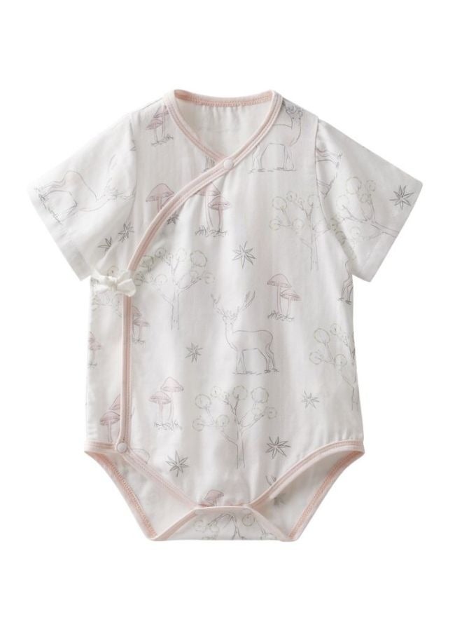 SEEDNUR Infant Baby Unisex Jumpsuits with Button Short Sleeve 70%Viscose（From Bamboo）30%Cotton Marine Benthos Style Size 0-3 and 3-6 Month Old Babies - Image 1