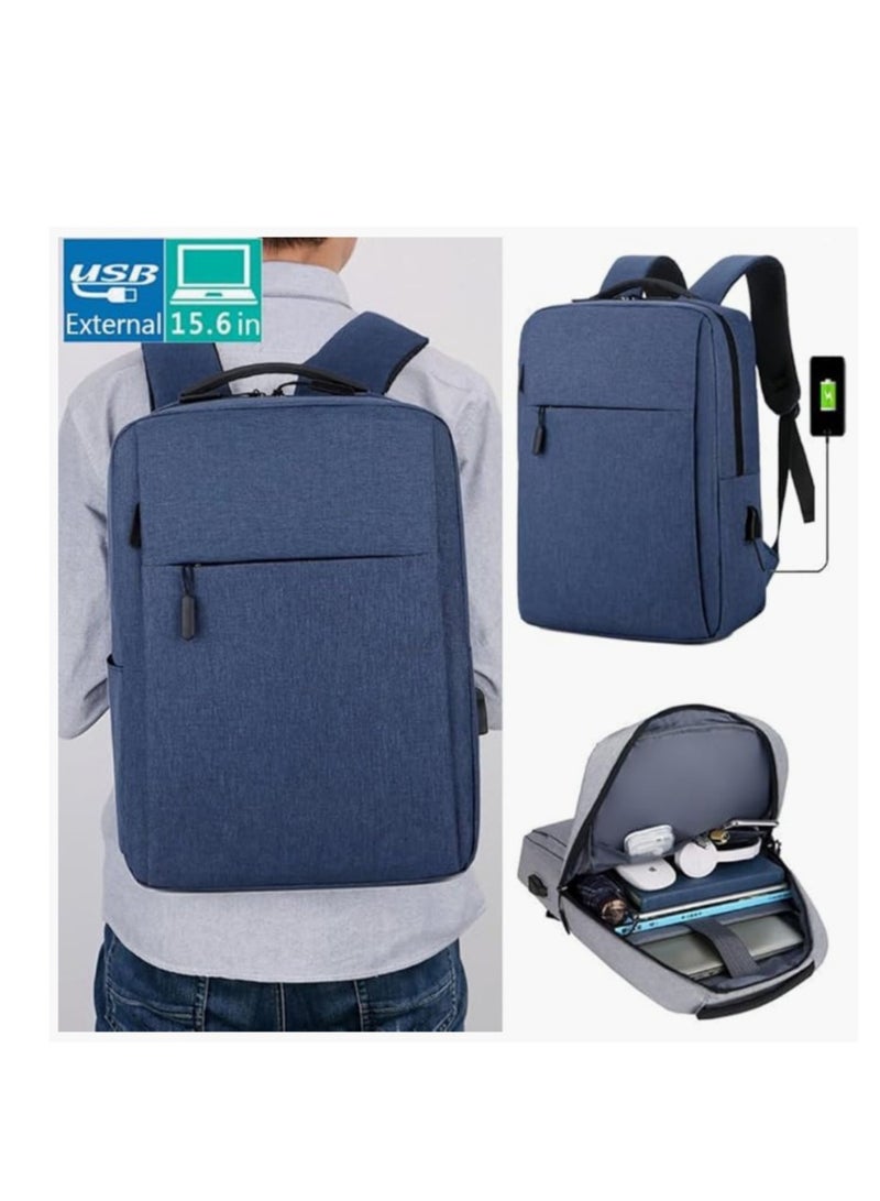 CityRiya-Long Laptop Backpack for Men and Women 15.6 Inch Waterproof and Shockproof Casual Backpack with USB Charging Port for Notebook, Book, Document Lightweight Backpack for Business Work Casual Outdoor - Image 2