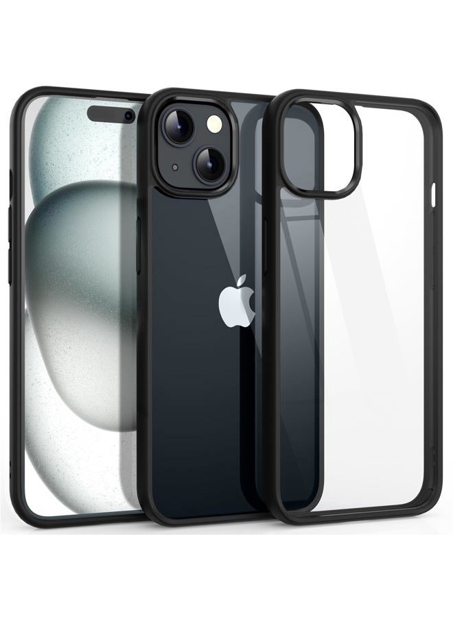 Supdeal Shockproof Transparent Case for iPhone 15, US Military MIL Listed, SGS Certified Anti-Yellowing, Wireless Charging Compatible with Strap Hole, Durable Clear Transparent Hard Back Panel, Soft - Image 1