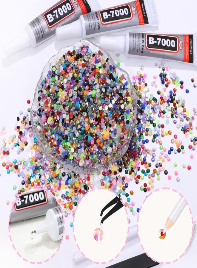 BELICEY 48000PCS Resin Jelly Rhinestones for Bedazzling 3MM AB Color Flatback Bedazzled Kit Rainbow Flatback Gem for Diamond Art DIY Craft Clothing Nails Makeup with Tweezers - Image 5