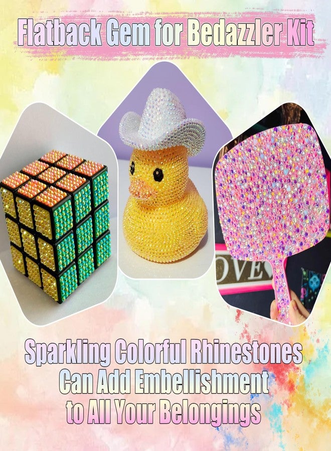 BELICEY 48000PCS Resin Jelly Rhinestones for Bedazzling 3MM AB Color Flatback Bedazzled Kit Rainbow Flatback Gem for Diamond Art DIY Craft Clothing Nails Makeup with Tweezers - Image 3