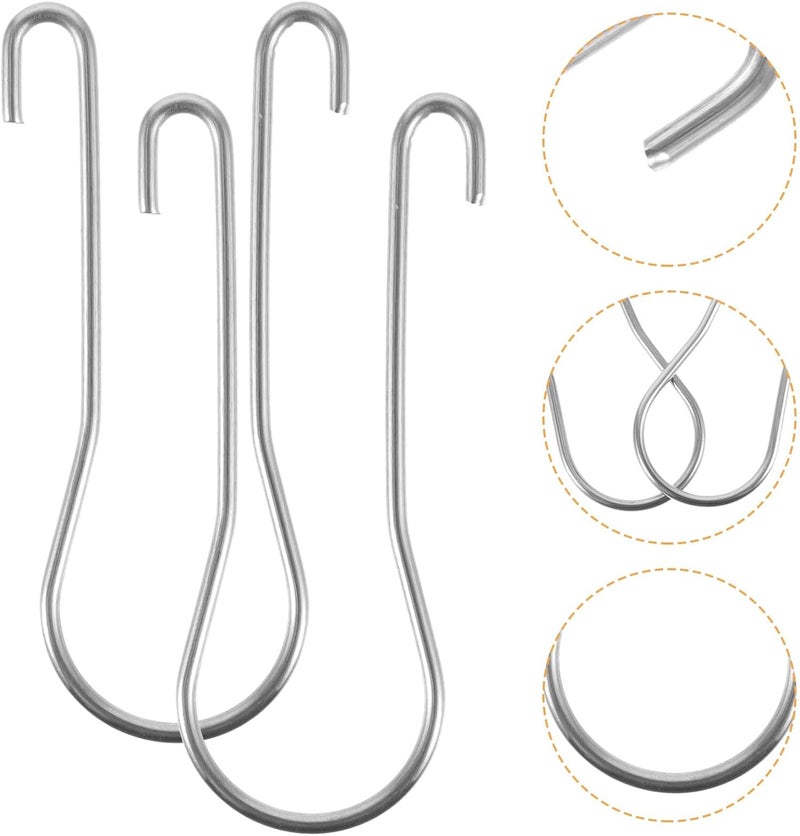 50pcs Stainless Steel Towel Hooks Double-Ended Hanging Hooks for Bathroom Door Shower Over-the-Door Rack Bathroom Supply - Image 1