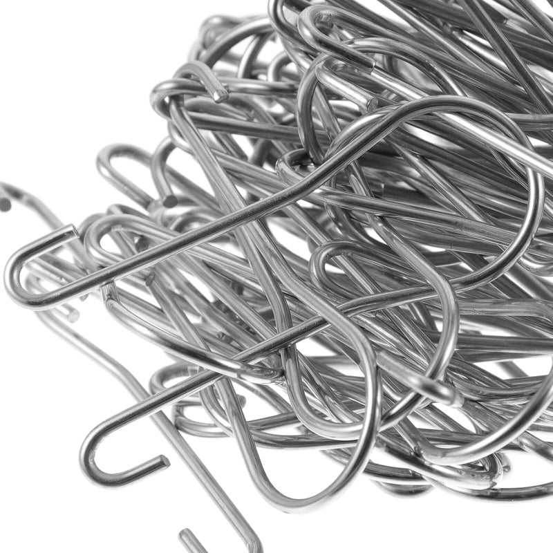 50pcs Stainless Steel Towel Hooks Double-Ended Hanging Hooks for Bathroom Door Shower Over-the-Door Rack Bathroom Supply - Image 3