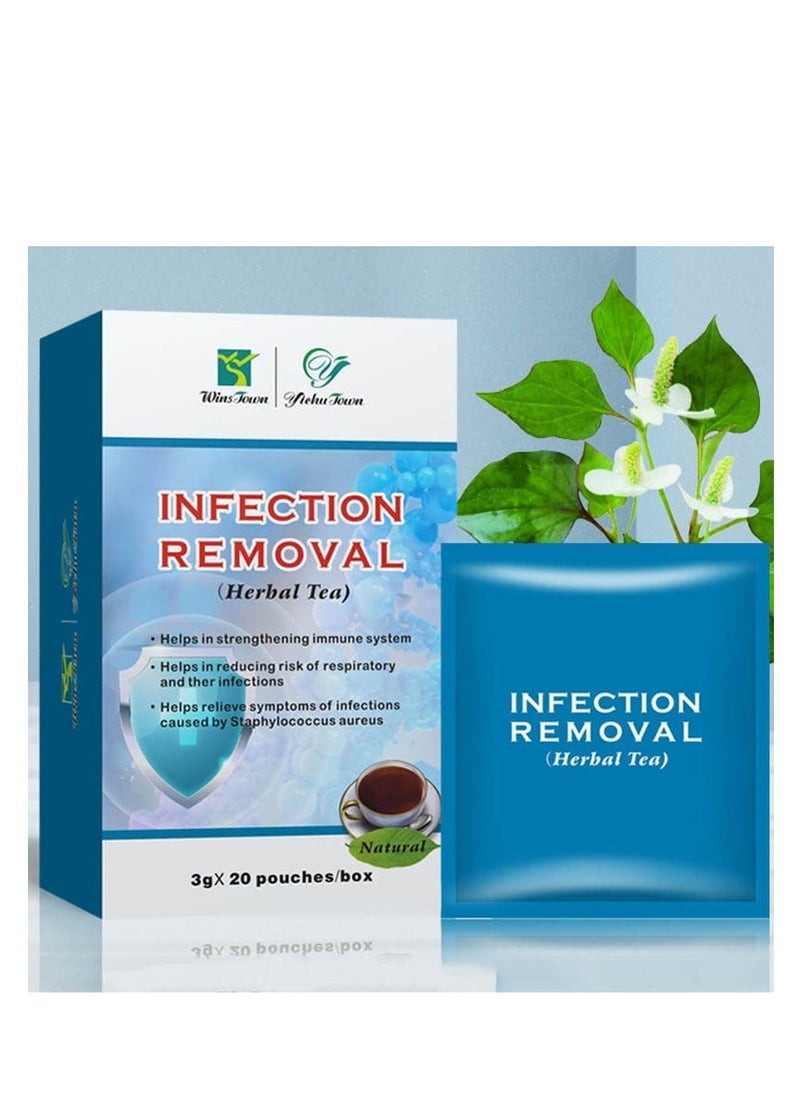 Wins Town Infection Removal Tea, Herbal Heat Clearing Antiviral Tea,Reduce The Risk Of Infection,Develop Immunity From Disease,20 Pouches  - Image 1