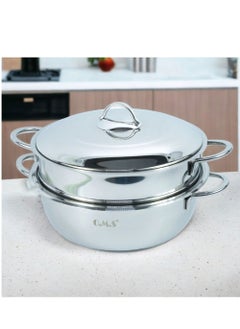 OMS OMS-26 cm Stainless steel Steamer 3Pcs Set  - Image 2