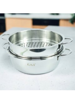 OMS OMS-26 cm Stainless steel Steamer 3Pcs Set  - Image 3