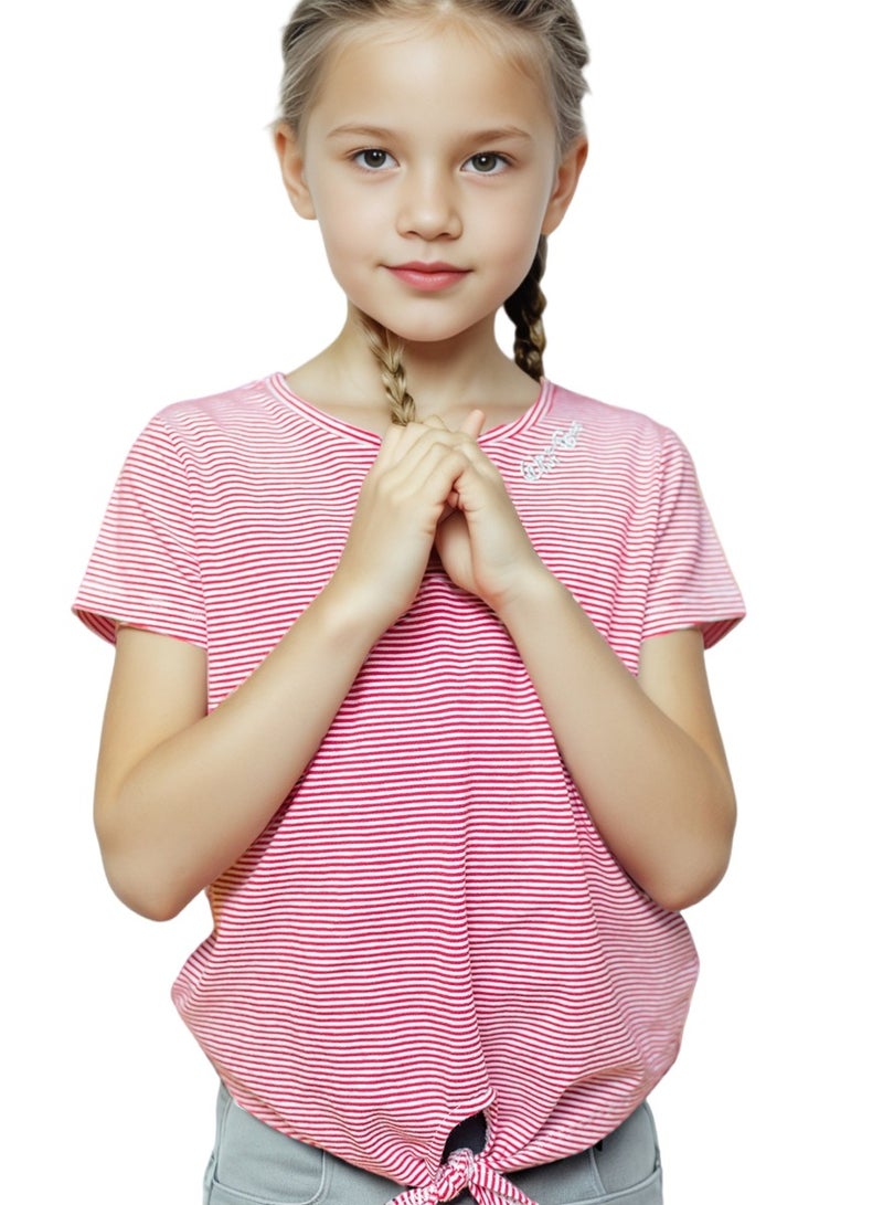 WiNi BEE T-Shirt 8 to 16Y Clothes for teenagers girls 13 years Summer short sleeve girls clothes 10 12 Y Teeshirts striped shirt tops  - Image 2