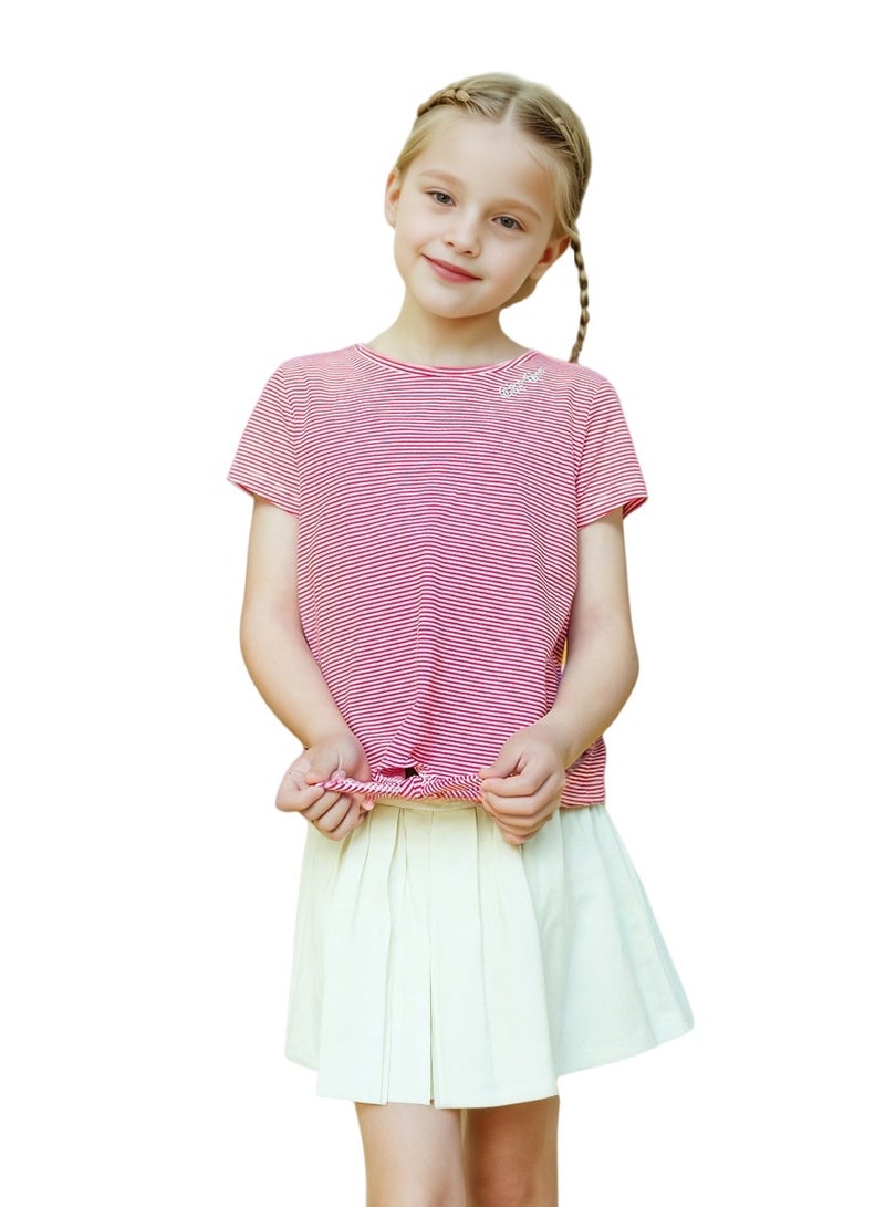 WiNi BEE T-Shirt 8 to 16Y Clothes for teenagers girls 13 years Summer short sleeve girls clothes 10 12 Y Teeshirts striped shirt tops  - Image 3
