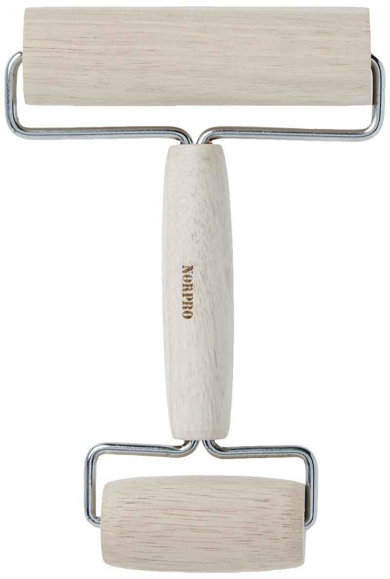 Norpro Wood Pastry/Pizza Roller 4in/10cm - Image 1