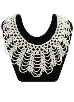 Women's RBG Dissent Collar Detachable Pearl Beaded False Collar Choker Necklace Costume