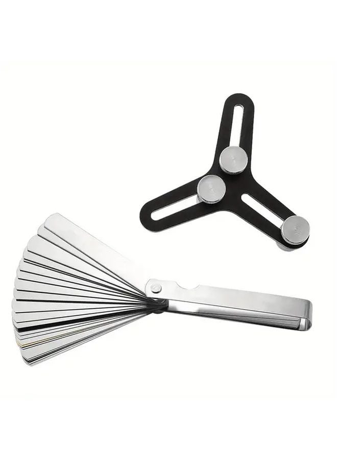 Universal Piston Ring End Gap Measurement Tool Set 2 5 Inches Black With Feeler Gauge - Image 1