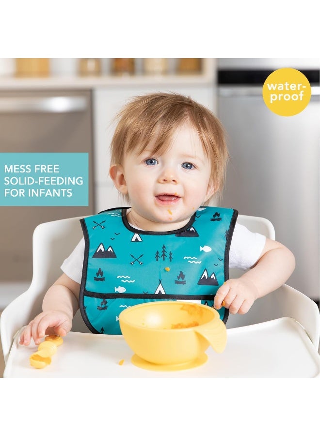 Bumkins Bibs, for Baby Girl or Boy, Infant 3-9 Months, Essential Must Have for Eating, Feeding, Baby Led Weaning, Mess Saving Waterproof Soft Fabric, Starter Bib 2-pk Outdoors and Wildlife - Image 2