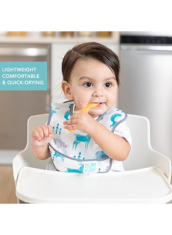 Bumkins Bibs, for Baby Girl or Boy, Infant 3-9 Months, Essential Must Have for Eating, Feeding, Baby Led Weaning, Mess Saving Waterproof Soft Fabric, Starter Bib 2-pk Outdoors and Wildlife - Image 3