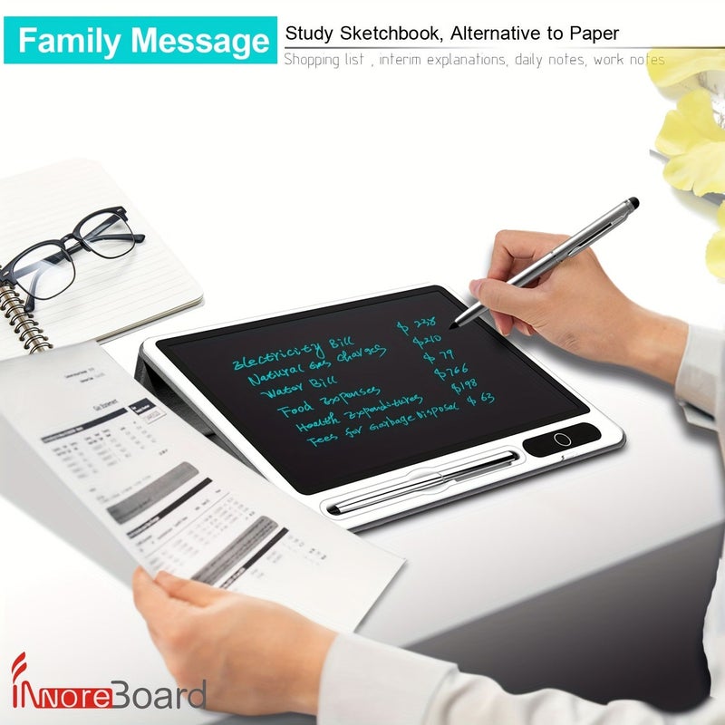 Innorboard 9.3 Inch Portable LCD Electronic Handwriting Notepad Black with Metal Stylus - Image 5