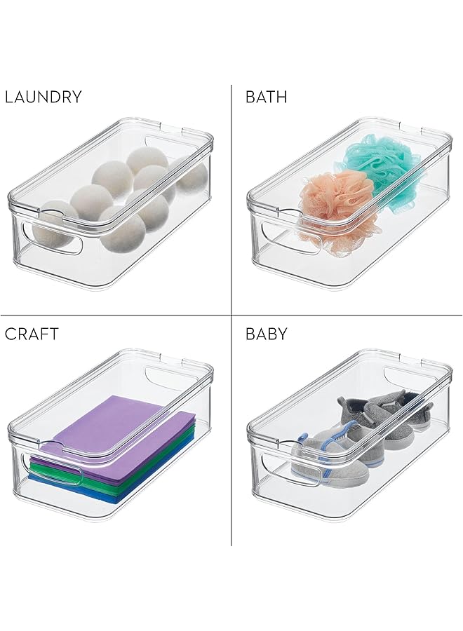 InterDesign Idesign Crisp Stackable Refrigerator And Pantry Bin With Sliding Tray, Clear, Id71380Es - Image 3