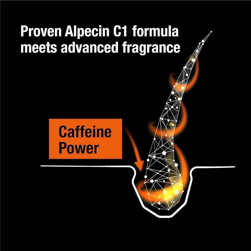 Alpecin Caffeine Shampoo C1 Black Edition with Bold Fragrance 8.45 oz I Hair Performance Enhancer Promotes Natural Hair Growth and Thickness I Energizes Scalp - Image 2