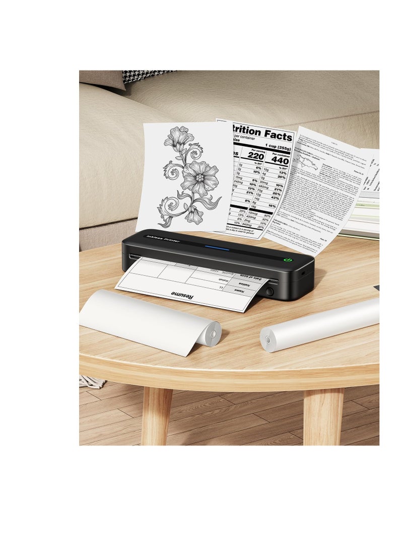 Terabyte - M832,831Portable Printer Thermal Paper,A4 Thermal Paper, Advance Thermal Printing, Thermal Roll Paper Compatible with M08F M832 M834 Portable Printer,2 Rolls - Image 1