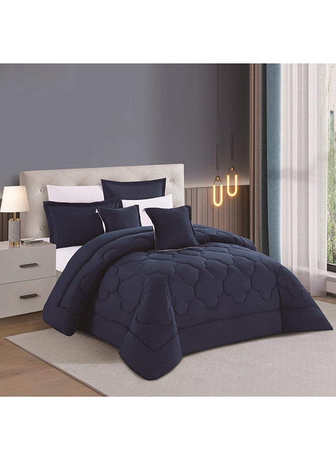 Stargold Duvet Cover Set 8 Pieces Comforter Set with Bed Skirt Quilt Cover Fitted Sheet Pillow Cover Comforter 220X240 cm King Size Mattress  - Image 1