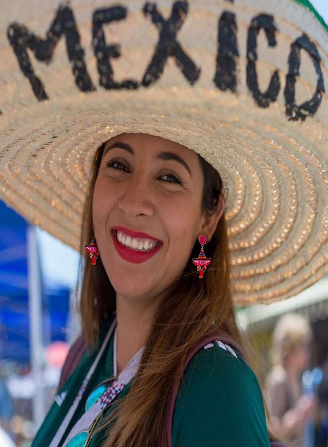 DAYANEY Fiesta Sombrero Hats Dangle Earrings for Women, Fiesta Party Favors for Adults as Cinco De Mayo Outfit Accessories, Traditional Mexican Party Earring Jewelry as Cinco De Mayo Margarita Gifts - Image 3
