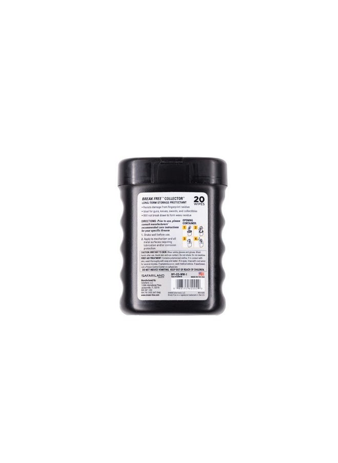 BREAK FREE Collector Gun Cleaner Wipes Long Term Protectant Cloth Wipes 20 Wipes  - Image 3