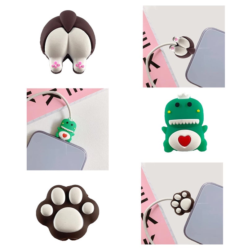 ZAKVOOR 15 Pack USB Charger Protector, Cute Animal & Fruit Design, Protects & Decorates USB Cables, Compatible with Smartphones, Tablets & Computers - Image 4